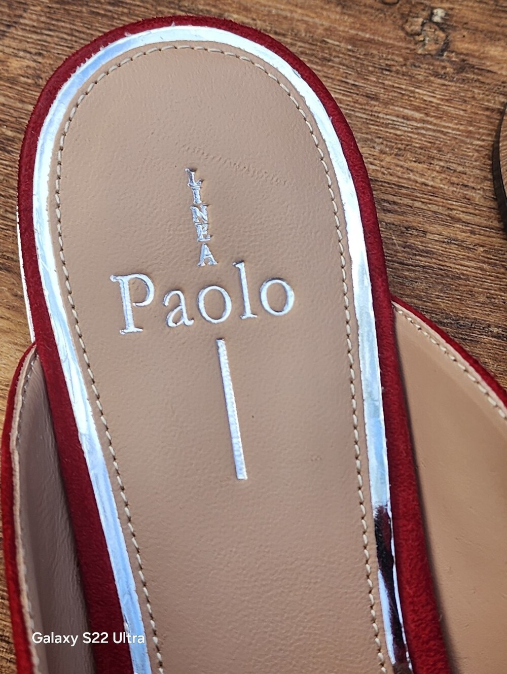 Linea Paolo Women's Ace Red Buckle Pointed Toe Mule Size 9 - Picture 6 of 8